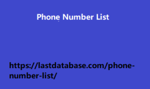 Phone Number List