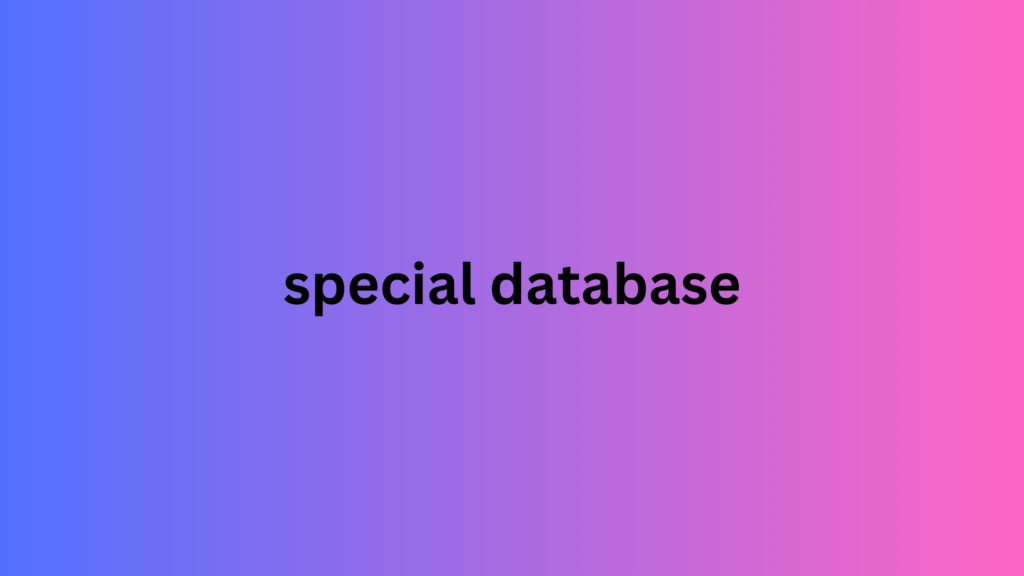 special database