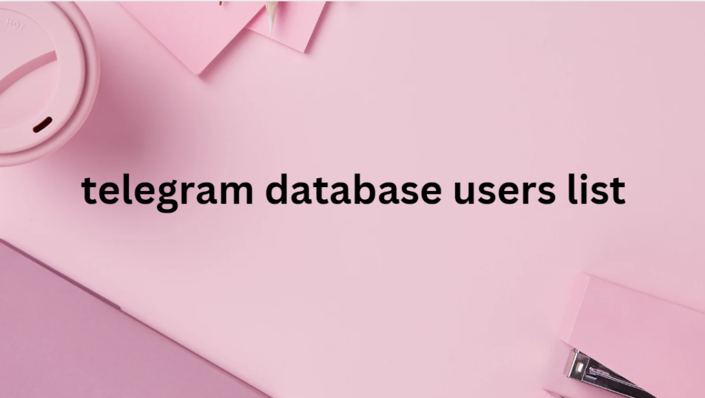 telegram database users list