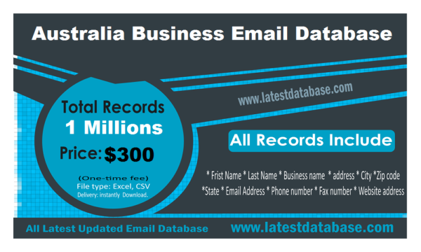 Australia Email Member Data