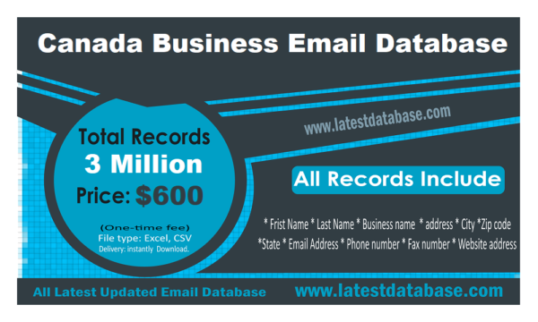 Canada Email Member Data