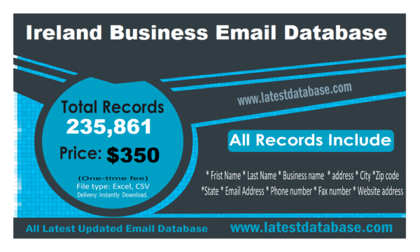 Ireland Email Member Data