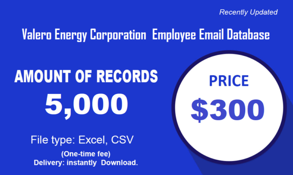 Valero Energy Corporation Employee Email Member Data