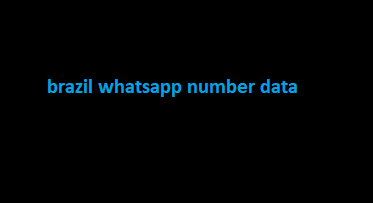 brazil whatsapp number data