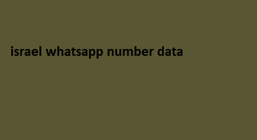 israel whatsapp number data