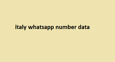 italy whatsapp number data